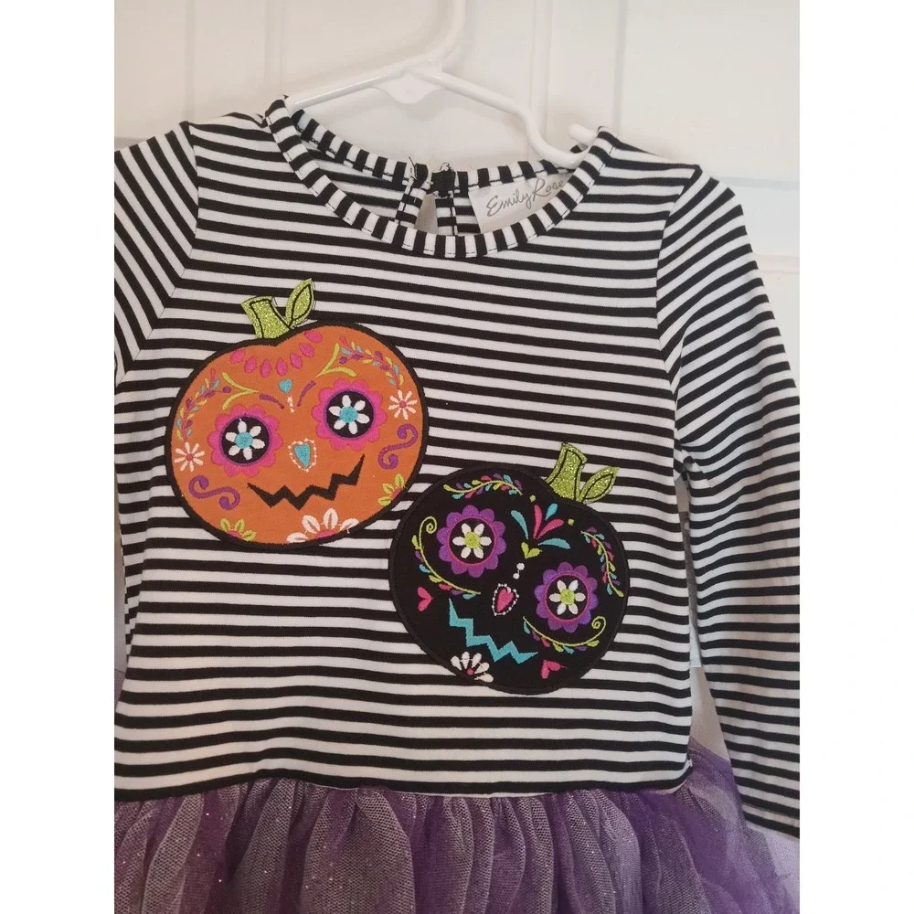 NEW! GIRLS EMILY‎ ROSE 2 PIECE HALLOWEEN LONG SLEEVE TUTU TOP & PANT SET! Sz 2T